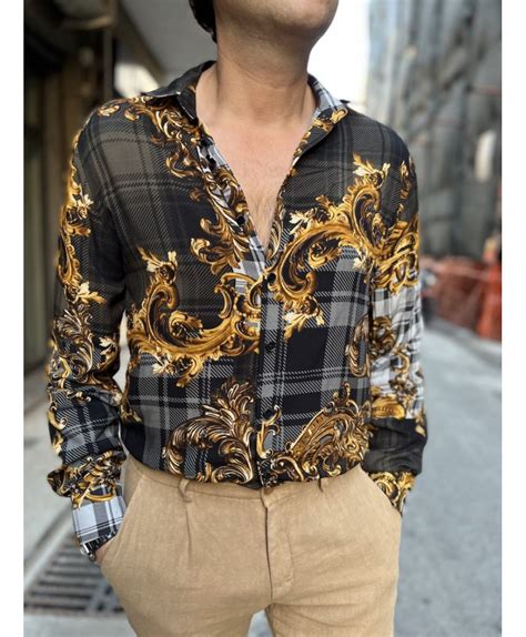 camicia tipo versace uomo|Camicie Versace uomo .